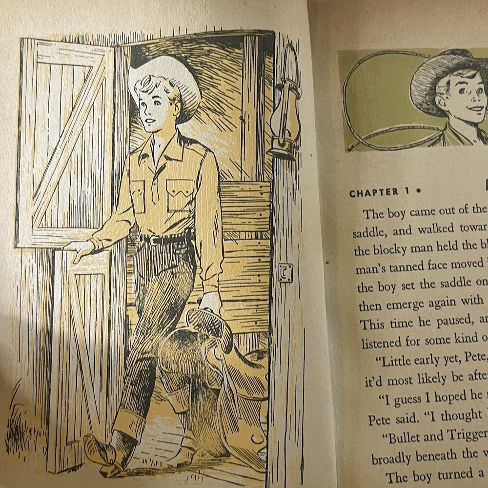 Vintage Roy Rogers The Enchanted Canyon Hardcover Book 1954 by Jim‎ Rivers - Picture 12 of 13